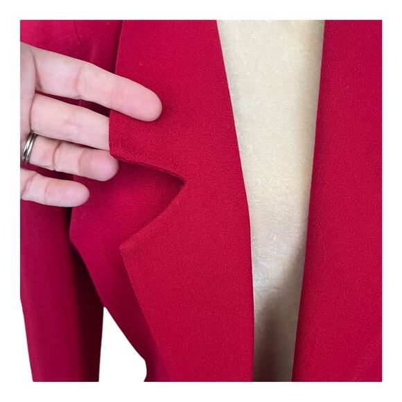 Christian Dior Vintage Red Wool Crop Blazer Size 2 - Picture 8 of 16